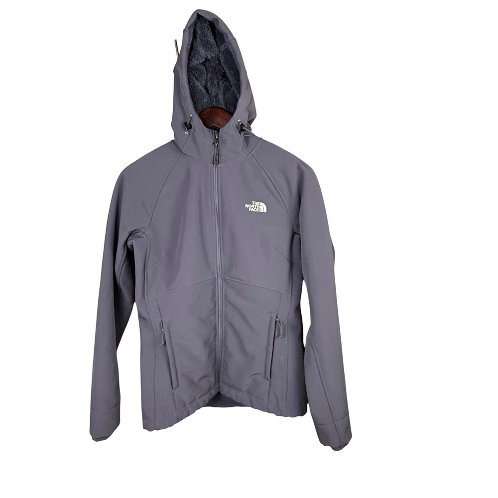 The North Face Shelbe Raschel Jacket Womens Small Purple Hooded Fleece Lining EX